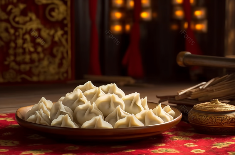 春节新年冬至时节包饺子煮熟的饺子一盘饺子中国传统节日文化餐饮美食图像摄影,高清,摄影图,摄影图片,图片大全,摄影图免费下载